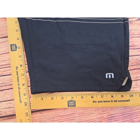 Travis Mathew Mens Board Shorts Size 32 Black/Yellow/Grey Striped Swimwear - Picture 8 of 8